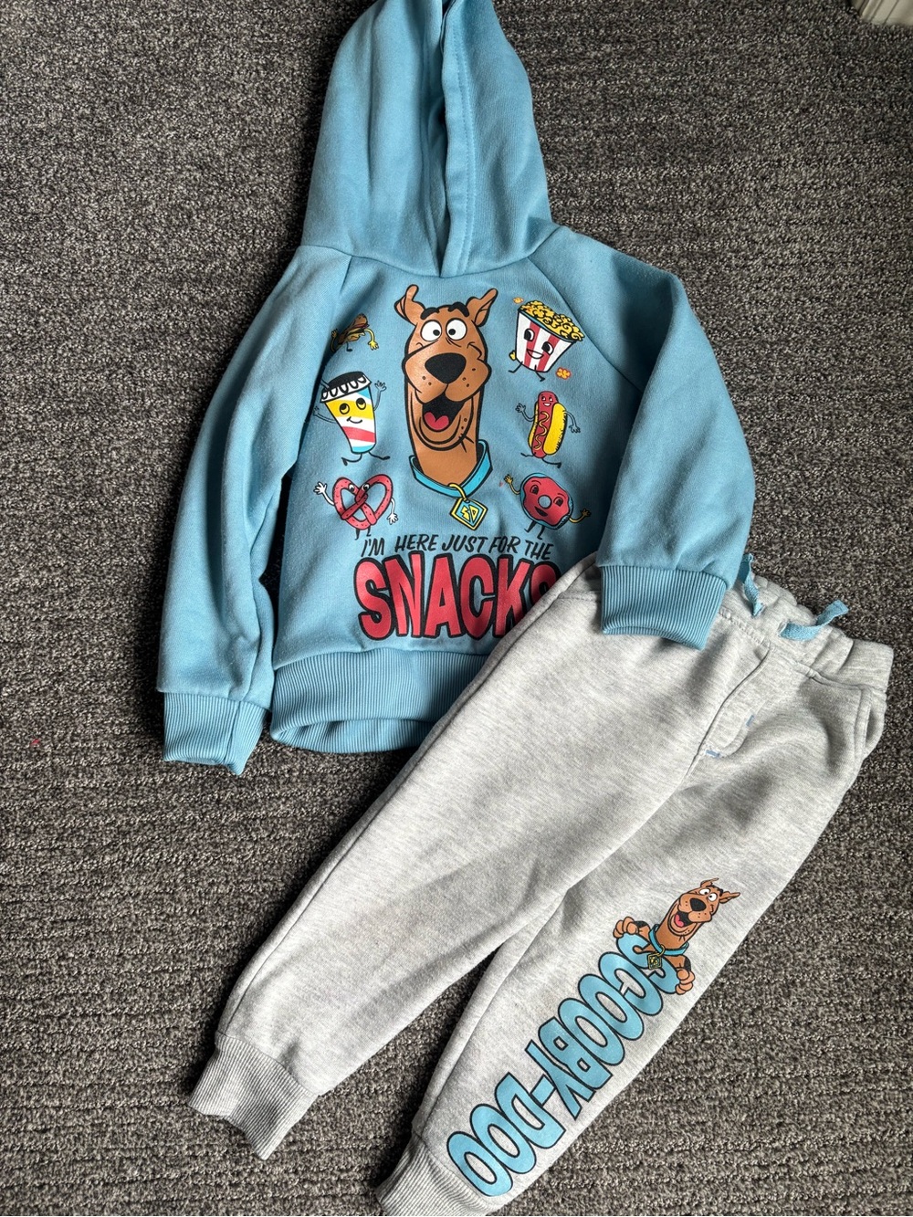 Scooby-Doo Blue Hoodie & Gray Jogger Set for Kids